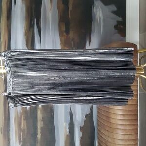 Long J Crew metallic skirt